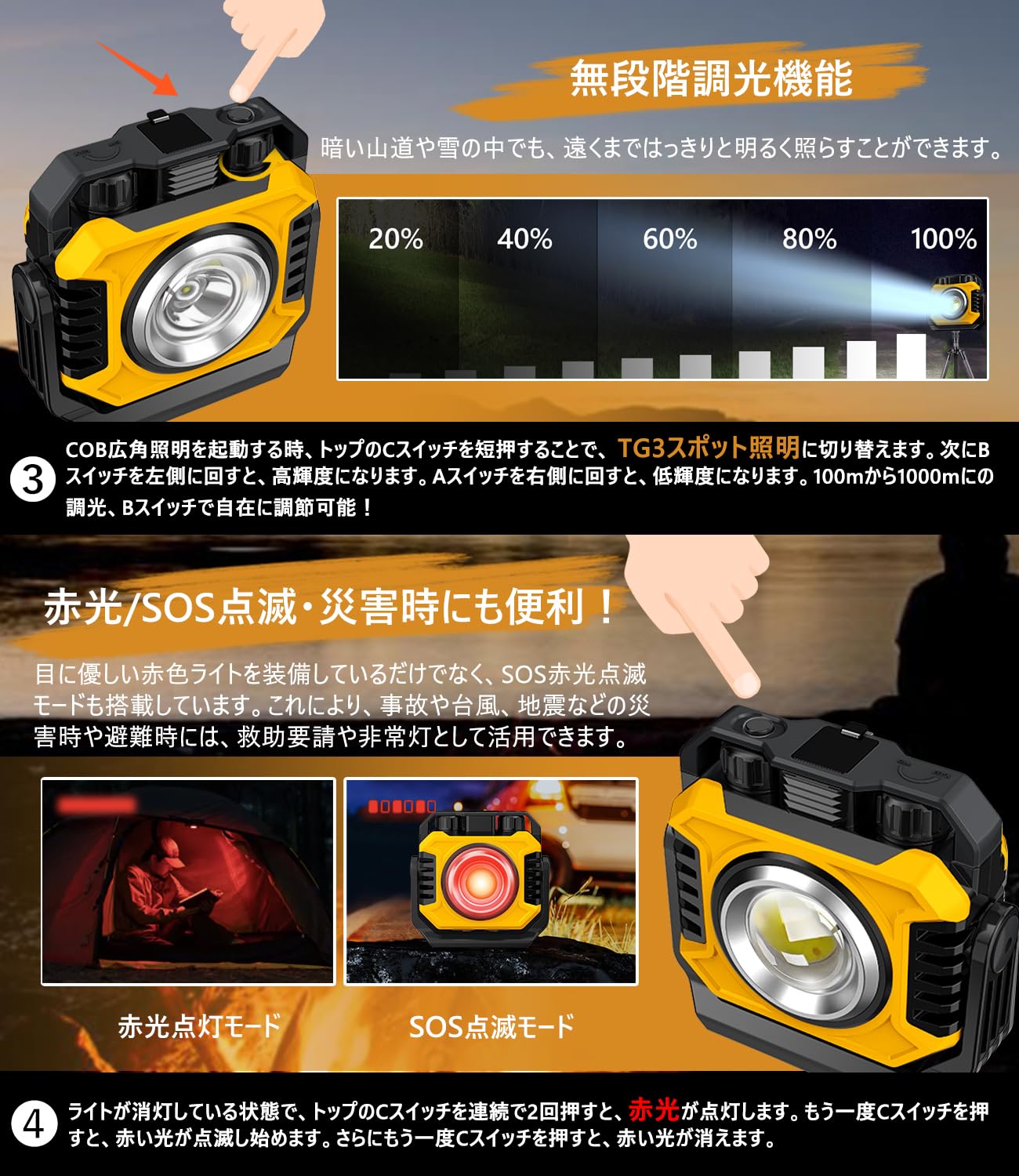 Amazon.co.jp: Newby LED投光器 充電式 COBライト 作業灯「超高 Amazon.co.jp: Newby LED投光器 充電式 COBライト 作業灯「超高